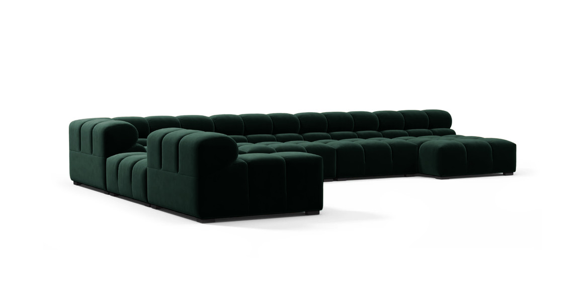 Tufted Sectional Sofa - Extra Large Left Corner