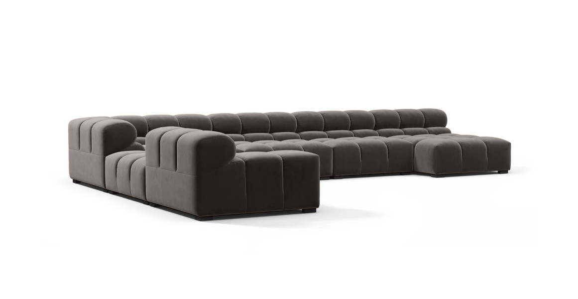 Tufted Sectional Sofa - Extra Large Left Corner