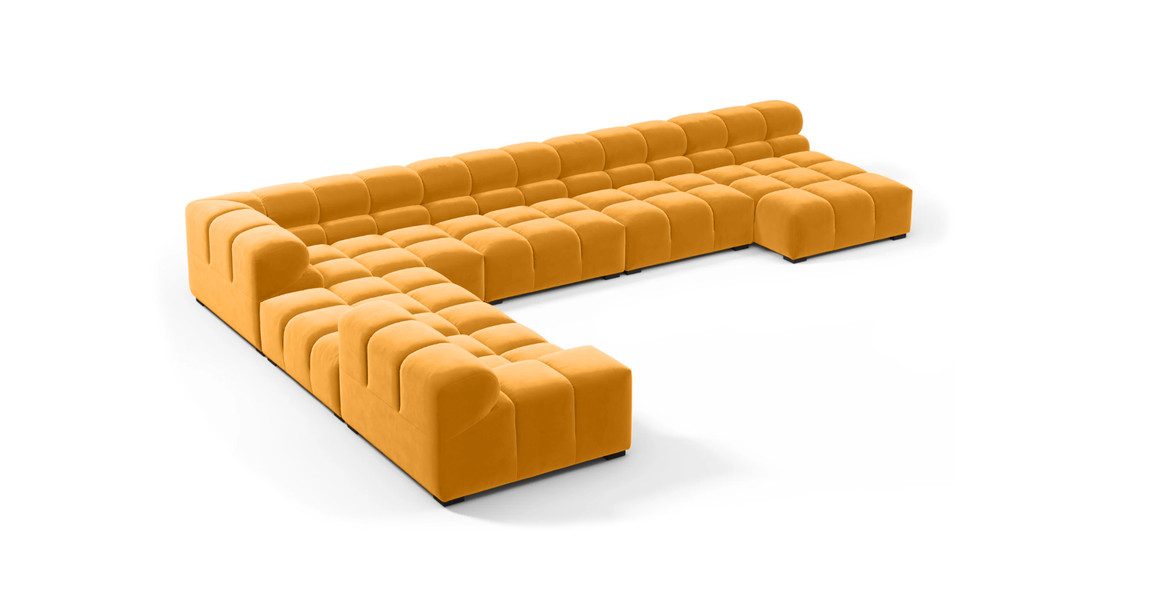 Tufted Sectional Sofa - Extra Large Left Corner