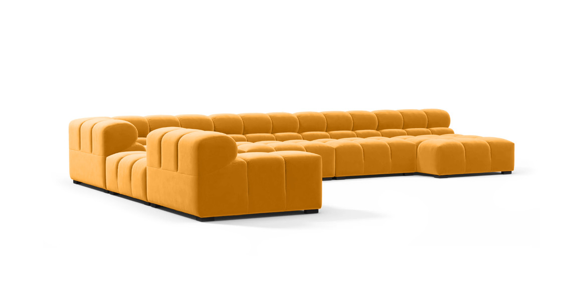 Tufted Sectional Sofa - Extra Large Left Corner