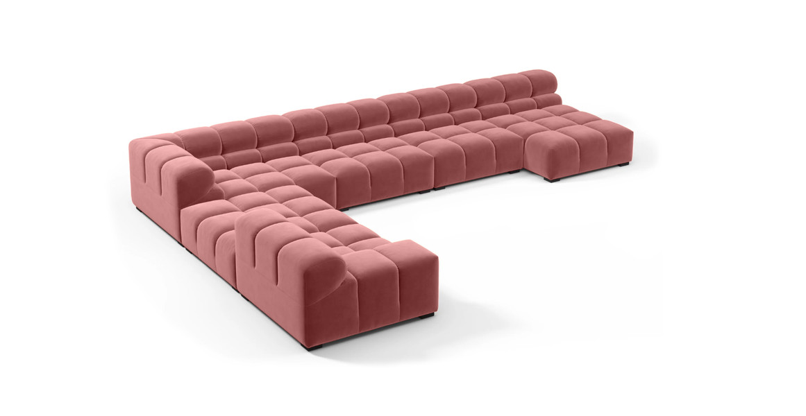Tufted Sectional Sofa - Extra Large Left Corner