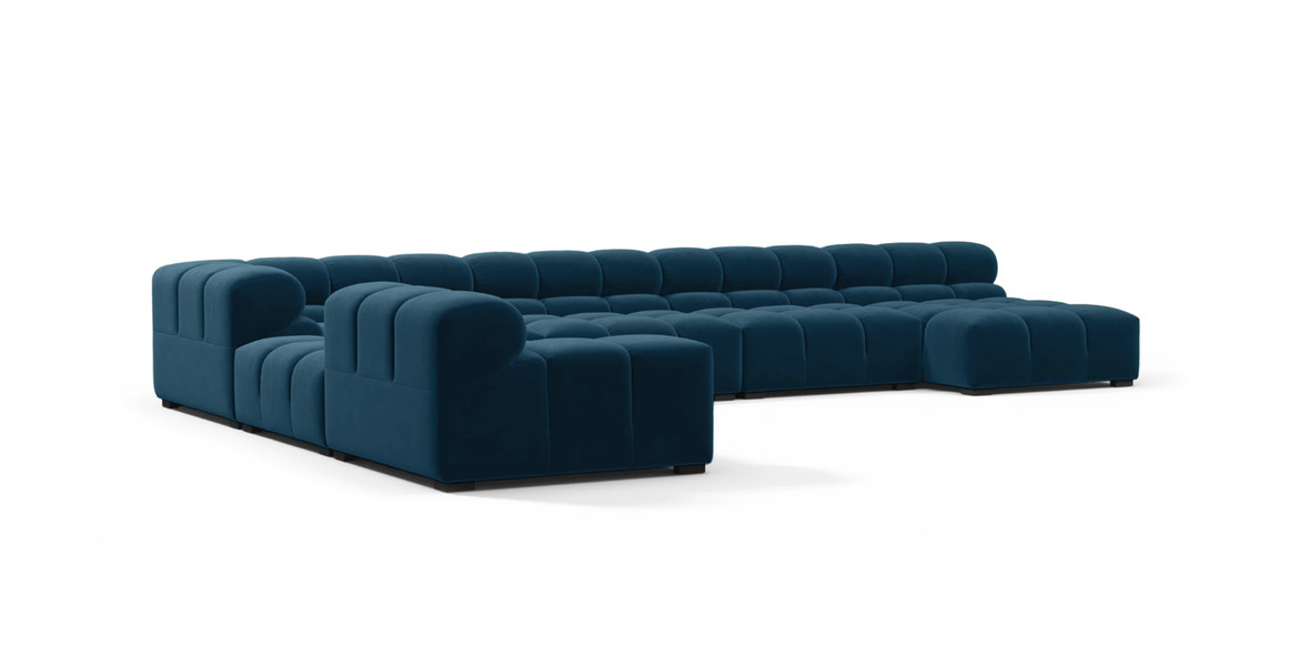 Tufted Sectional Sofa - Extra Large Left Corner
