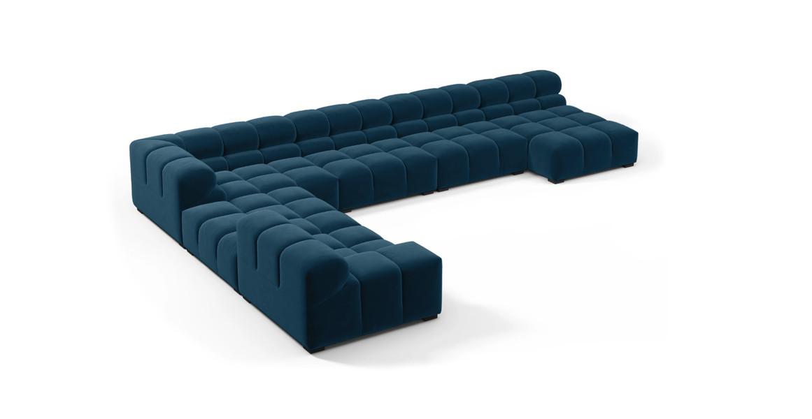 Tufted Sectional Sofa - Extra Large Left Corner