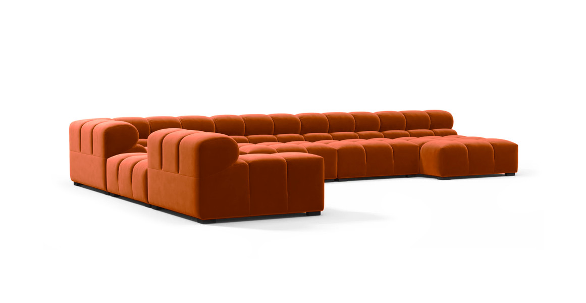 Tufted Sectional Sofa - Extra Large Left Corner