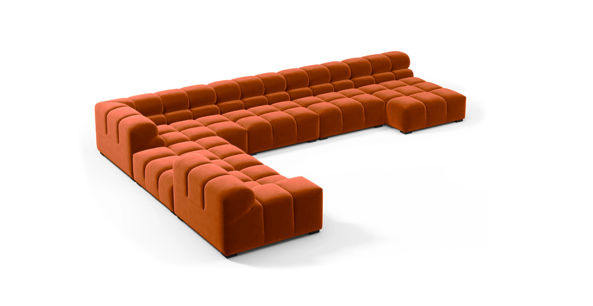 Tufted Sectional Sofa - Extra Large Left Corner