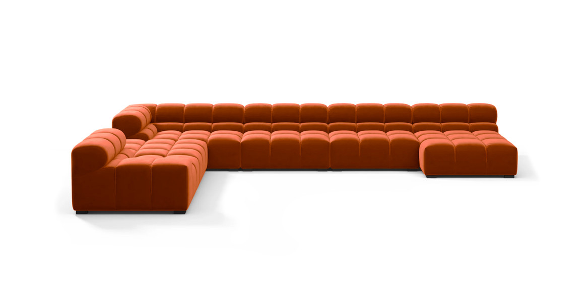 Tufted Sectional Sofa - Extra Large Left Corner