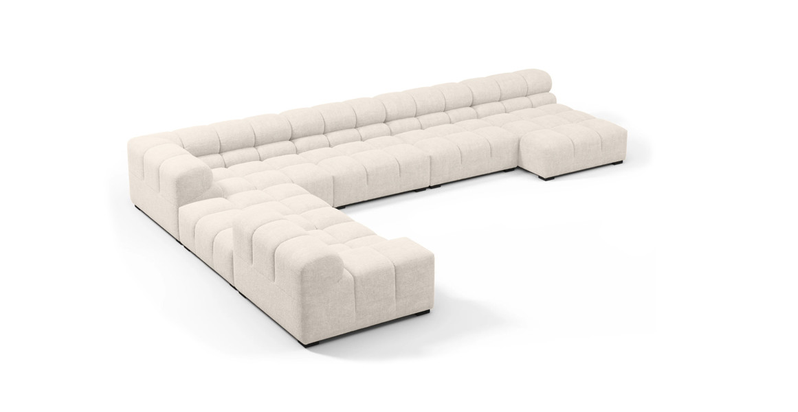 Tufted Sectional Sofa - Extra Large Left Corner