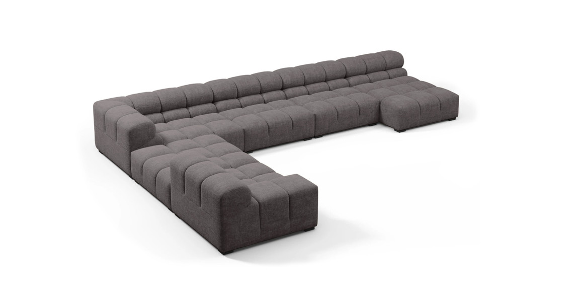 Tufted Sectional Sofa - Extra Large Left Corner
