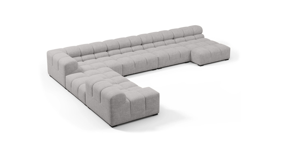 Tufted Sectional Sofa - Extra Large Left Corner