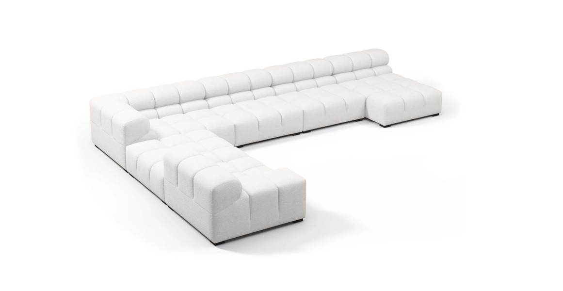 Tufted Sectional Sofa - Extra Large Left Corner