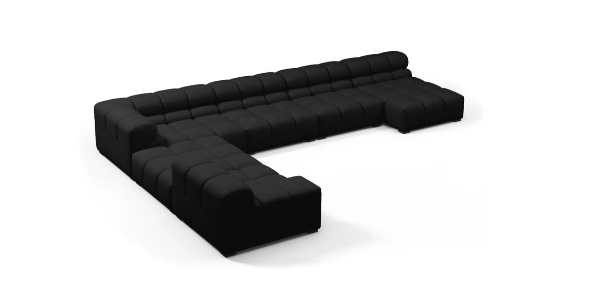 Tufted Sectional Sofa - Extra Large Left Corner