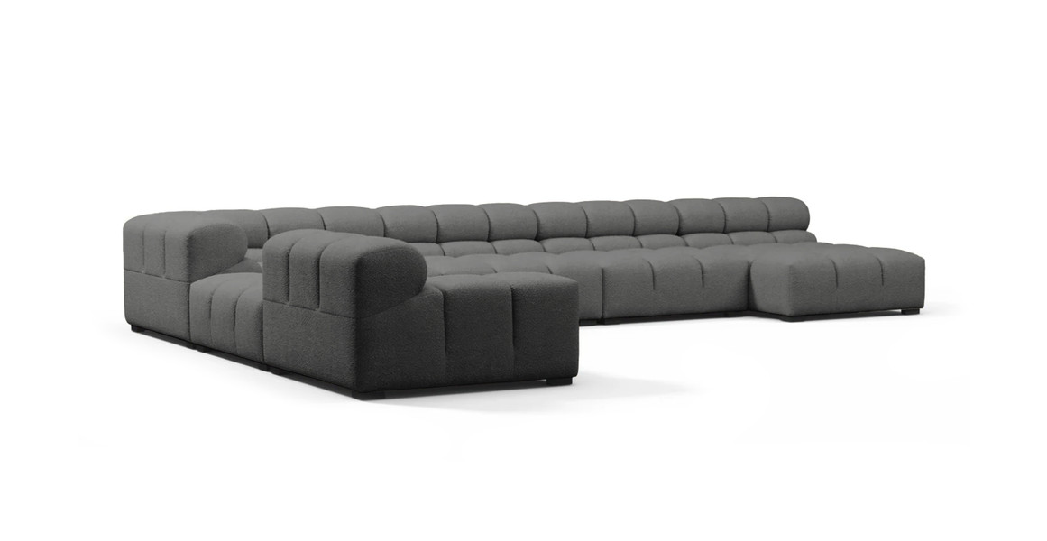 Tufted Sectional Sofa - Extra Large Left Corner