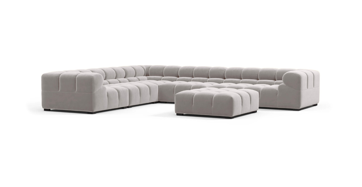 Tufted Sectional Sofa - Large Left Corner