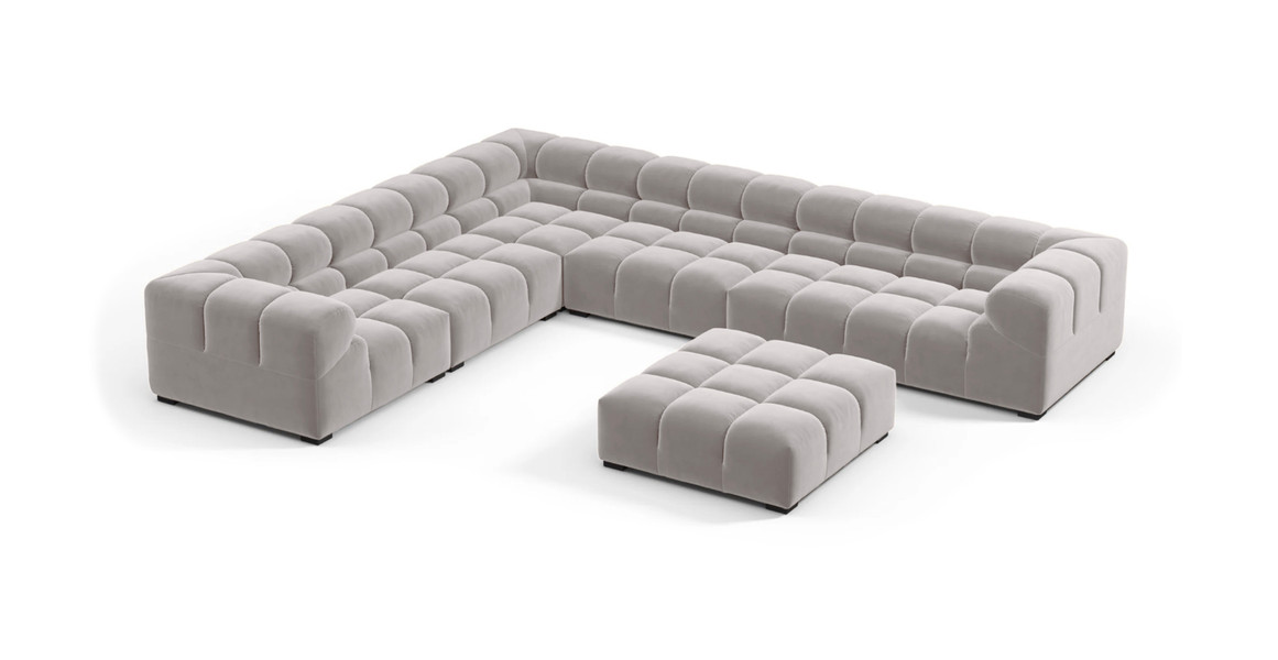 Tufted Sectional Sofa - Large Left Corner