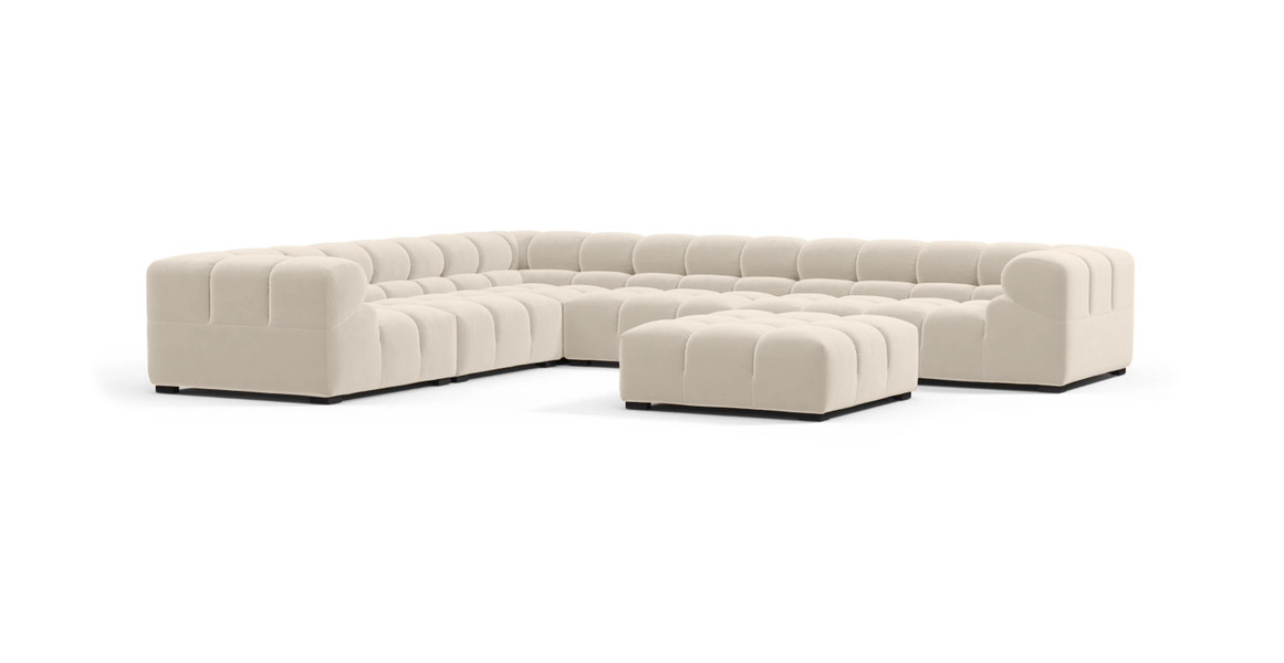 Tufted Sectional Sofa - Large Left Corner