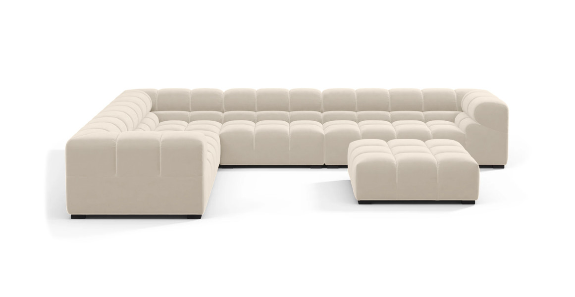 Tufted Sectional Sofa - Large Left Corner