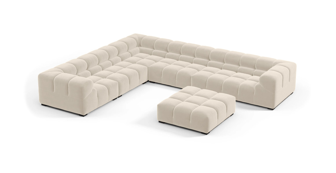 Tufted Sectional Sofa - Large Left Corner