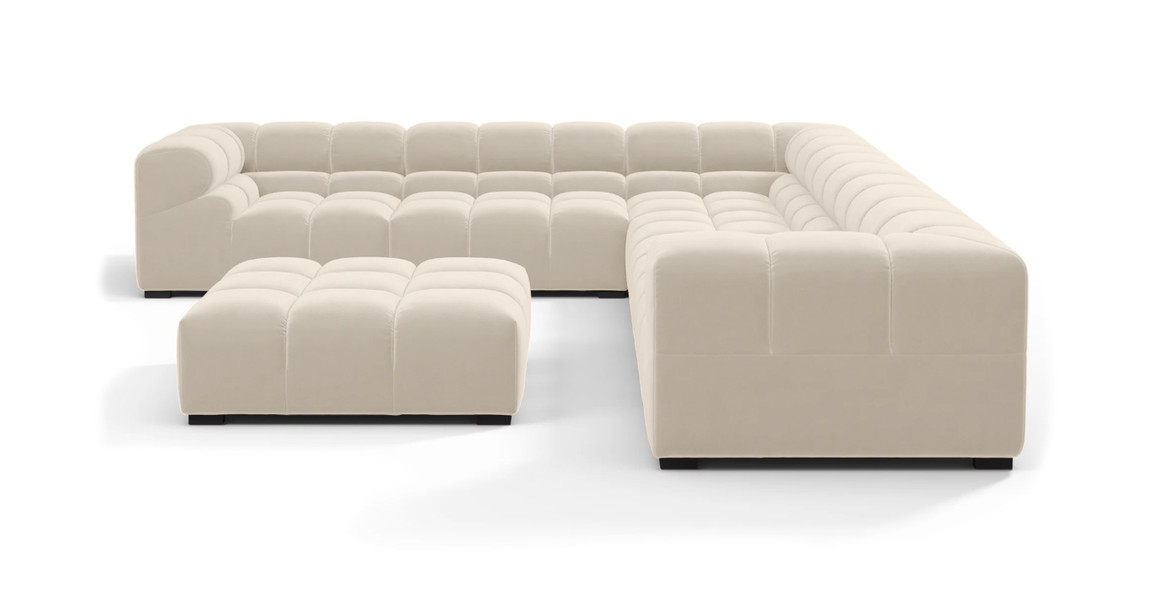 Tufted Sectional Sofa - Large Left Corner
