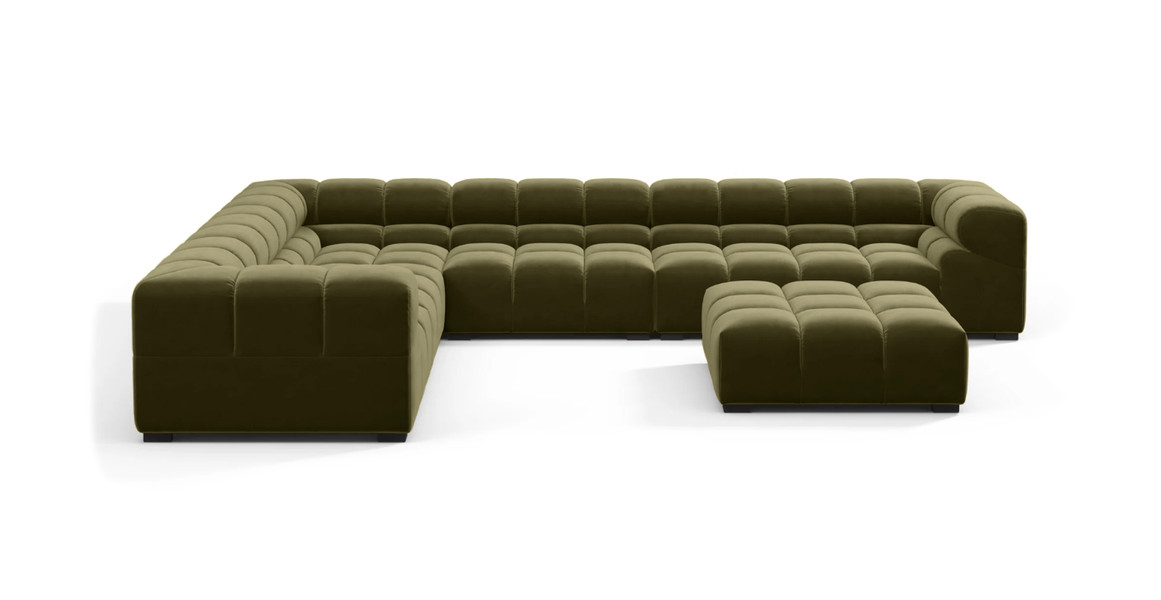 Tufted Sectional Sofa - Large Left Corner