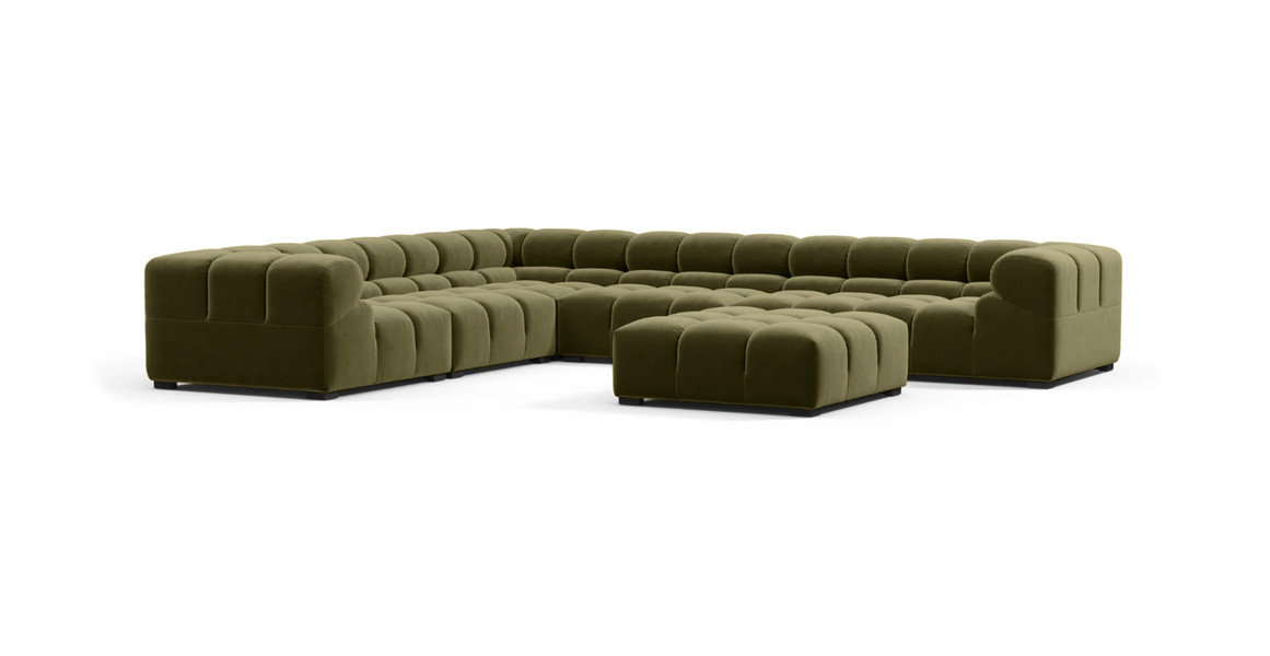 Tufted Sectional Sofa - Large Left Corner