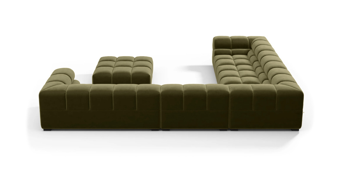 Tufted Sectional Sofa - Large Left Corner