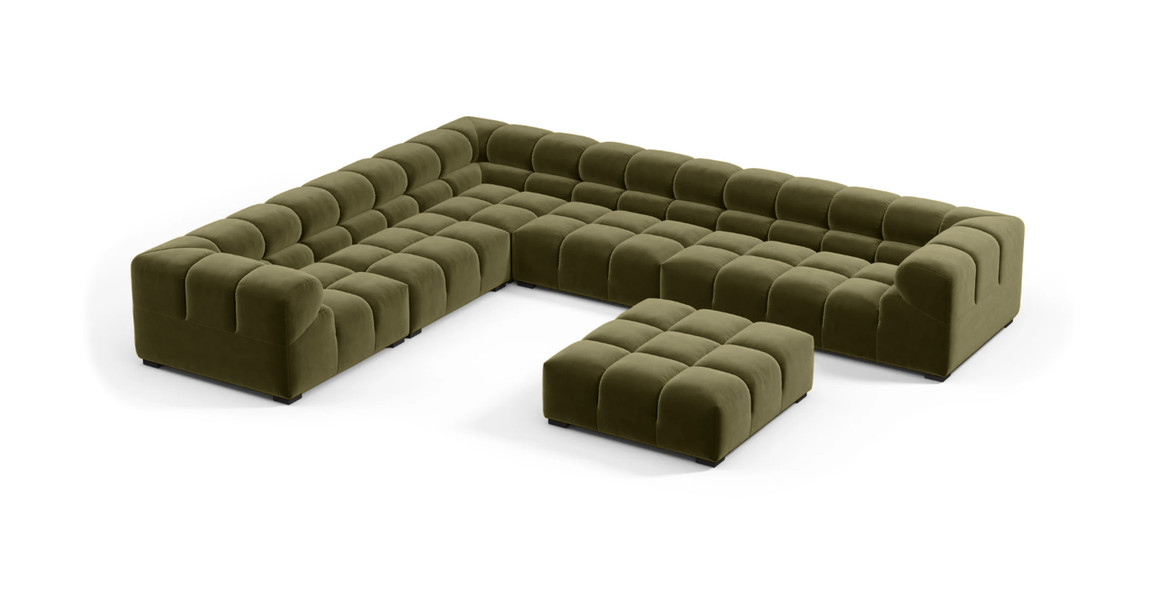 Tufted Sectional Sofa - Large Left Corner