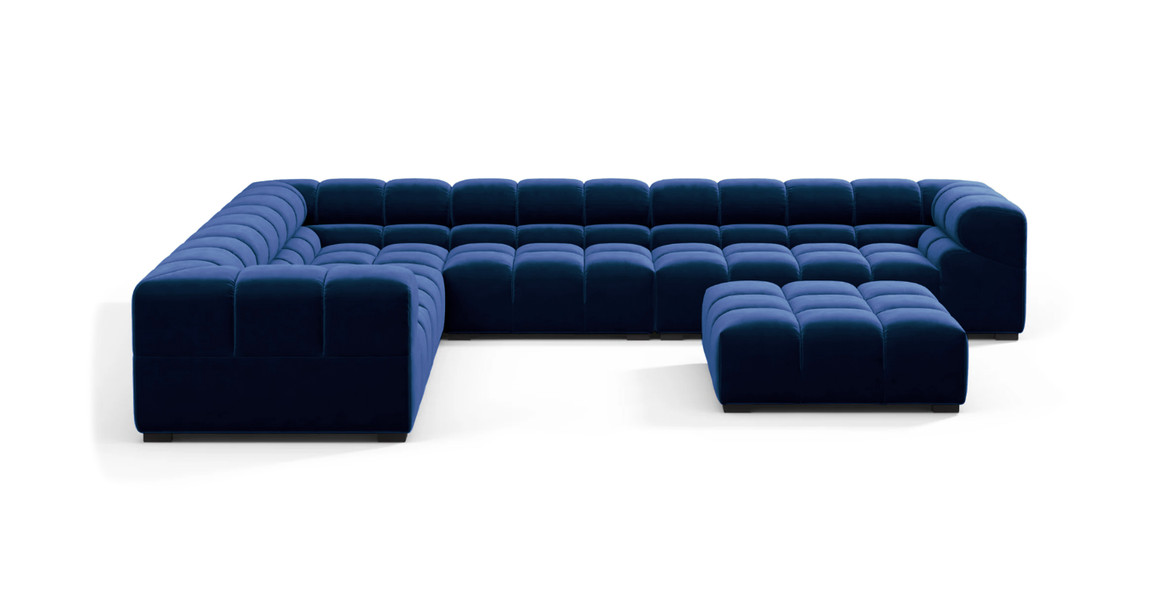 Tufted Sectional Sofa - Large Left Corner