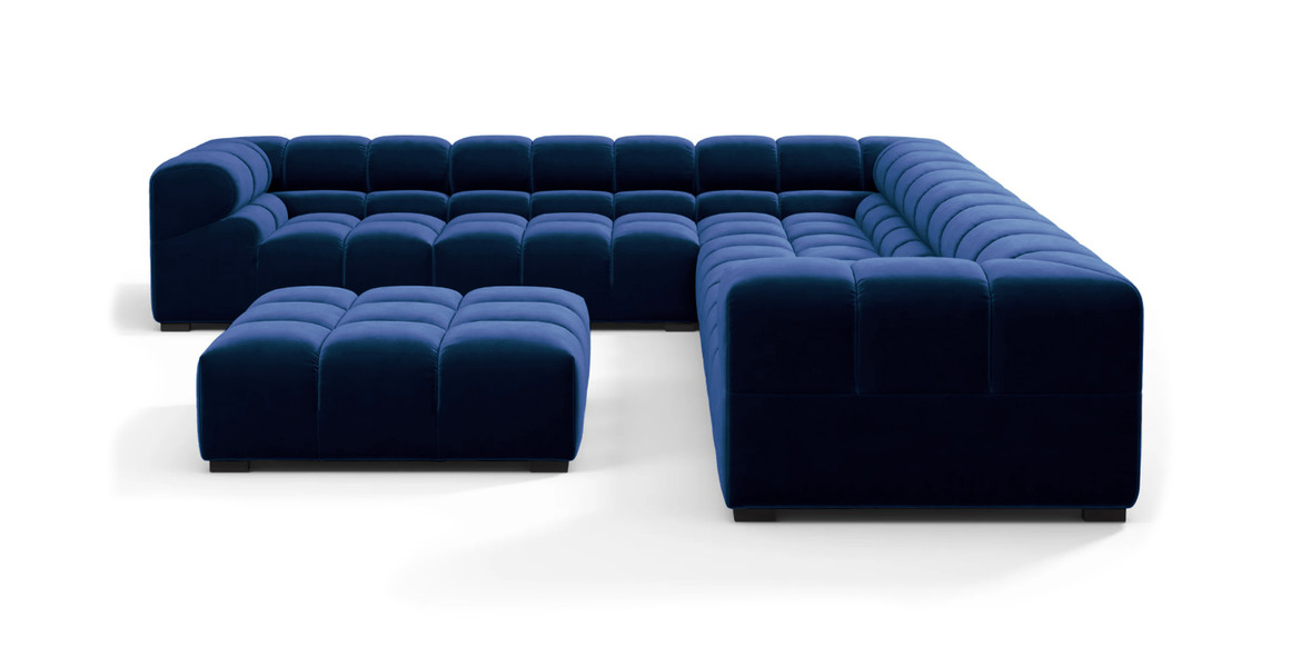 Tufted Sectional Sofa - Large Left Corner