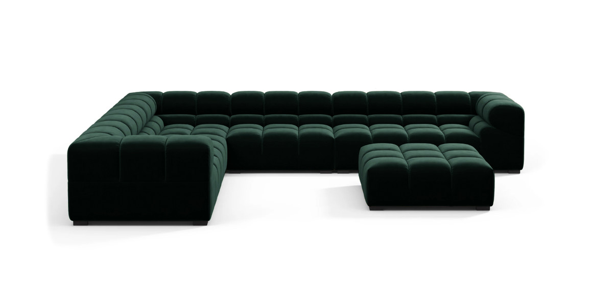 Tufted Sectional Sofa - Large Left Corner
