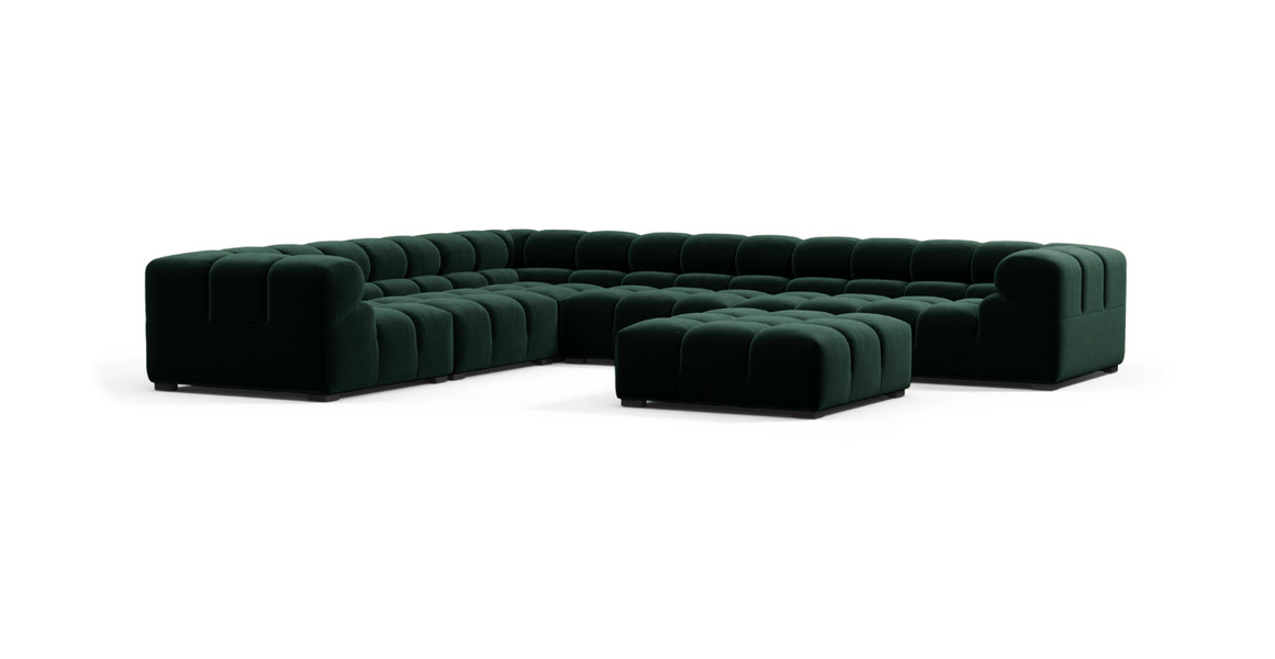 Tufted Sectional Sofa - Large Left Corner
