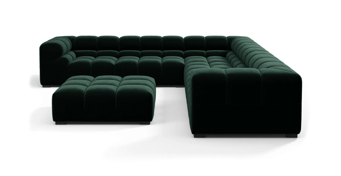 Tufted Sectional Sofa - Large Left Corner
