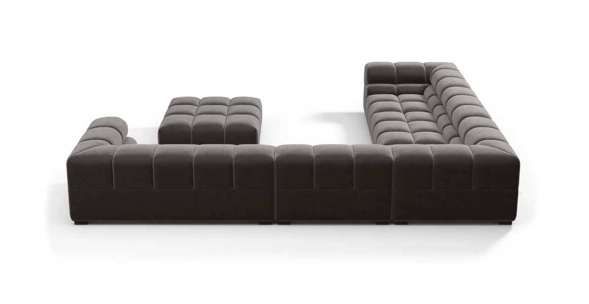 Tufted Sectional Sofa - Large Left Corner