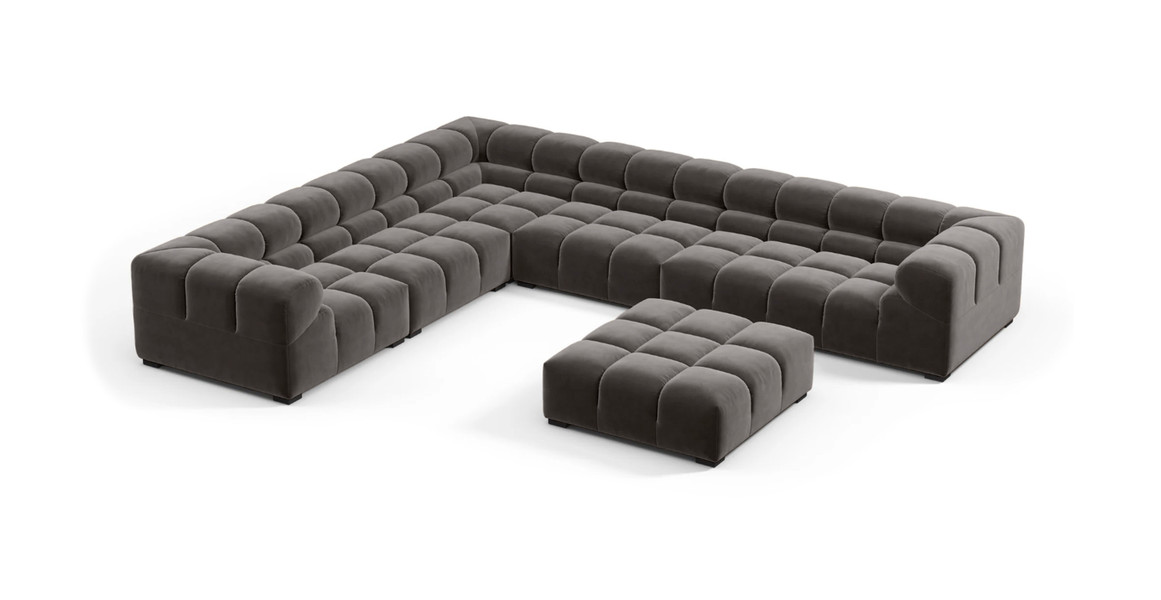 Tufted Sectional Sofa - Large Left Corner