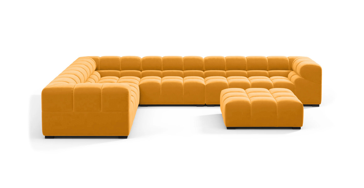Tufted Sectional Sofa - Large Left Corner
