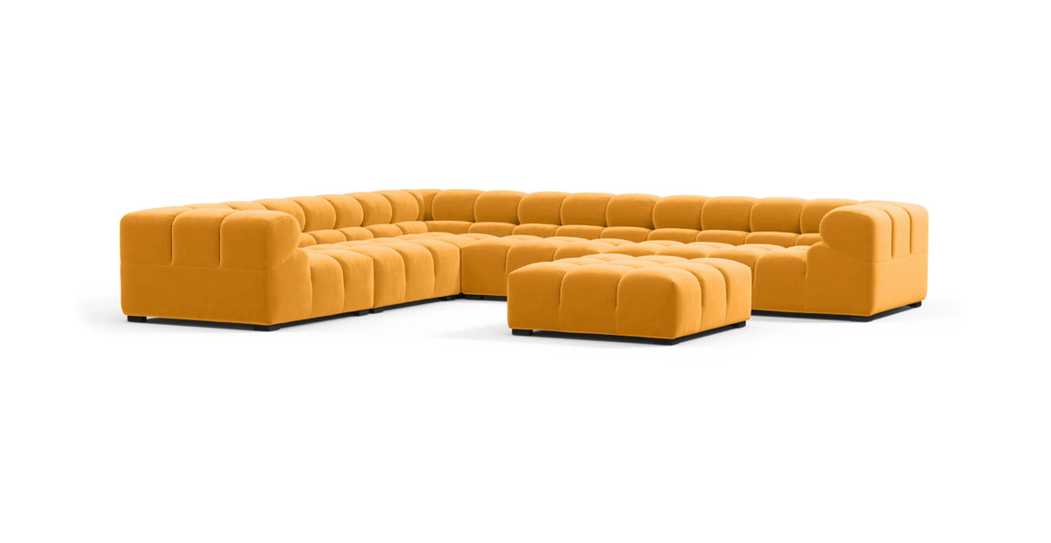 Tufted Sectional Sofa - Large Left Corner