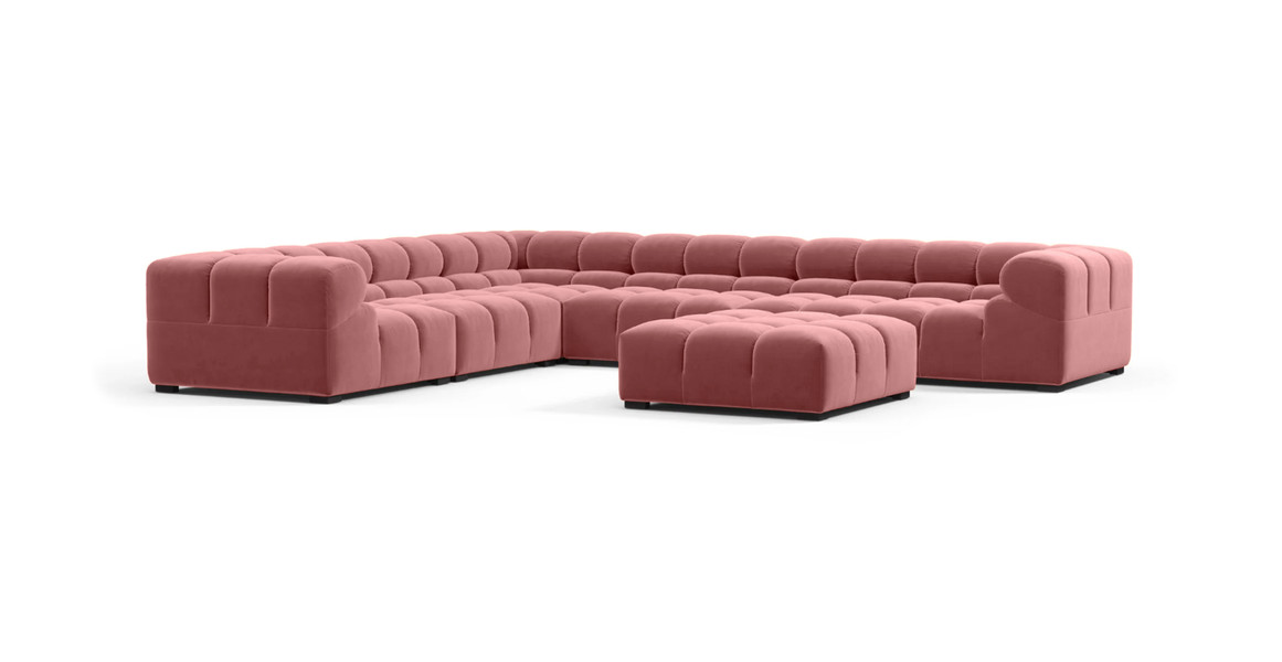Tufted Sectional Sofa - Large Left Corner
