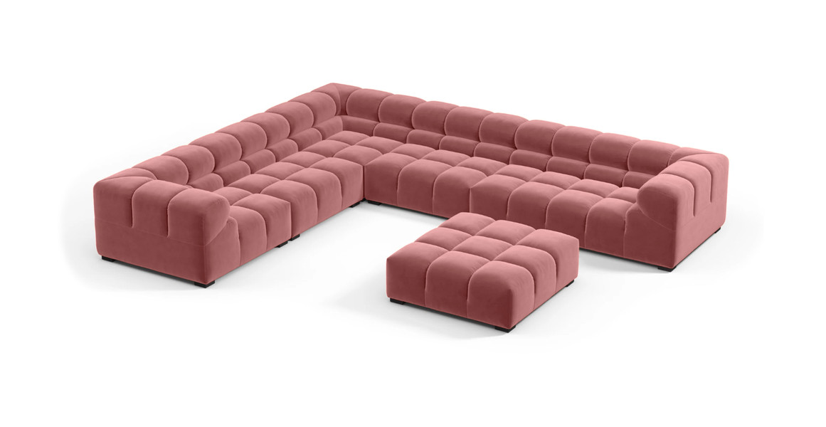 Tufted Sectional Sofa - Large Left Corner