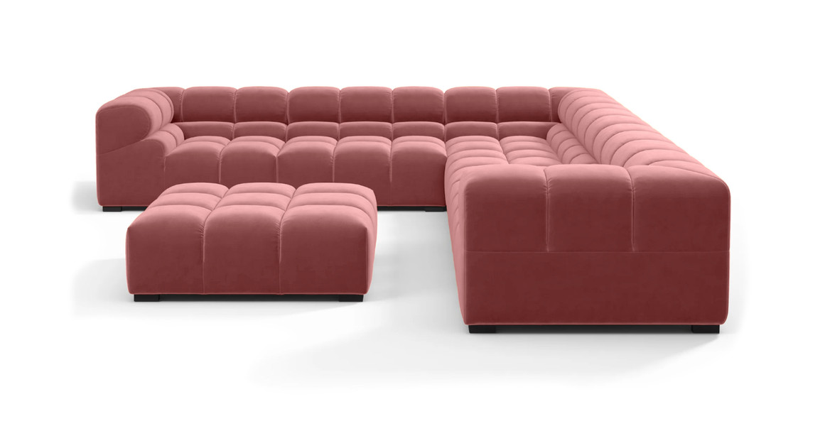 Tufted Sectional Sofa - Large Left Corner