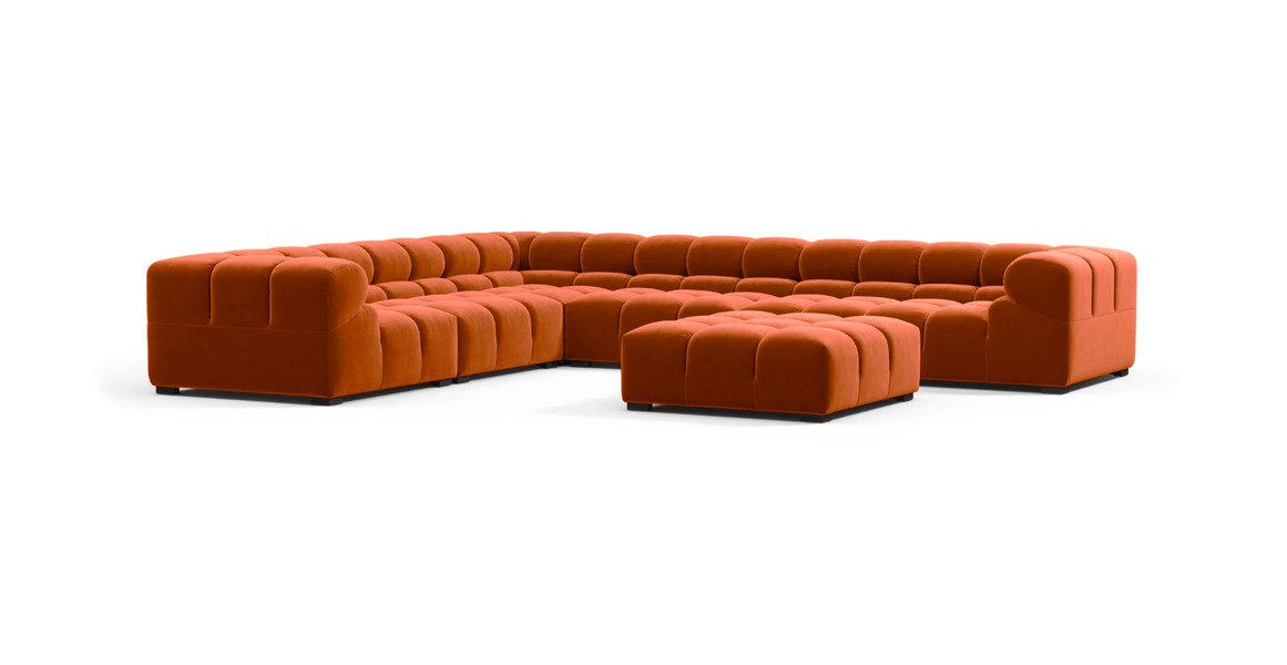 Tufted Sectional Sofa - Large Left Corner