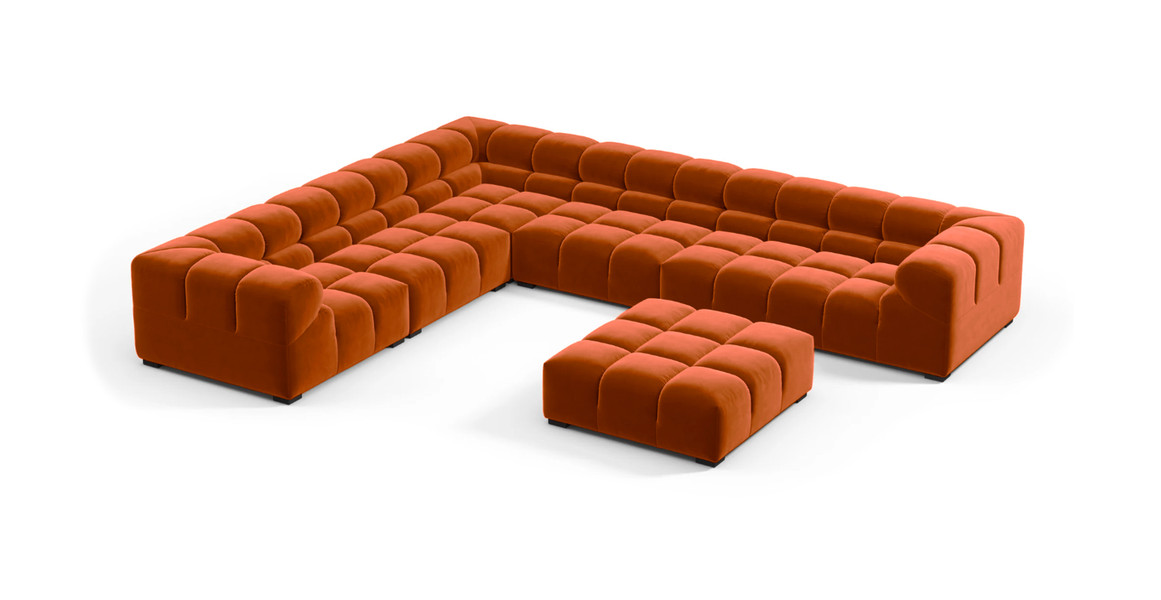 Tufted Sectional Sofa - Large Left Corner