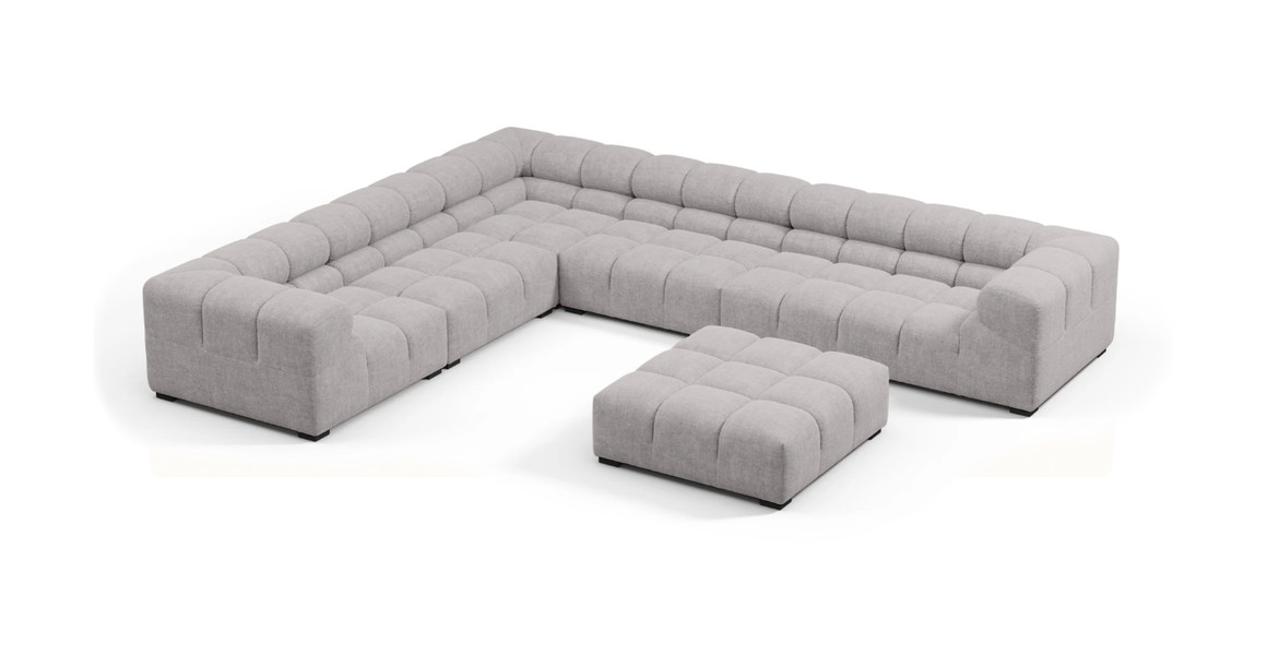 Tufted Sectional Sofa - Large Left Corner