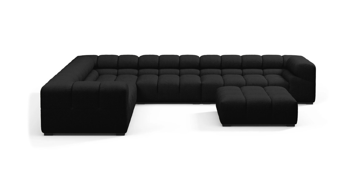 Tufted Sectional Sofa - Large Left Corner