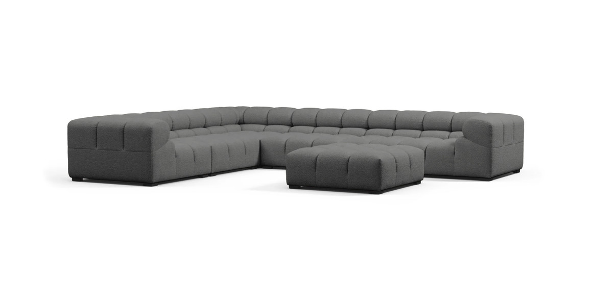 Tufted Sectional Sofa - Large Left Corner