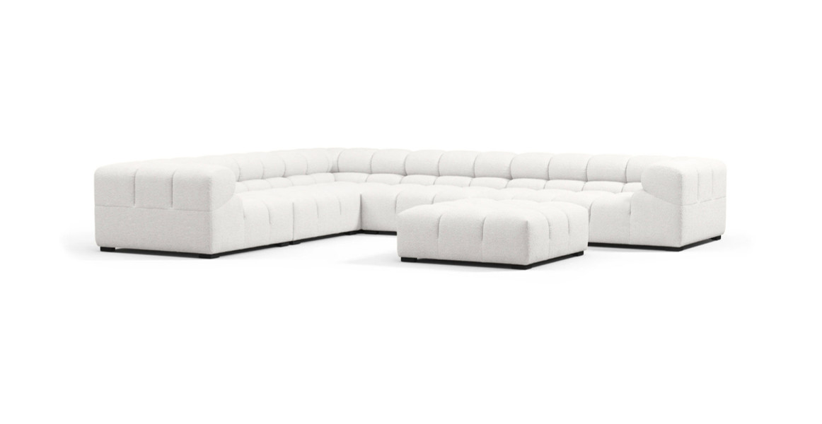 Tufted Sectional Sofa - Large Left Corner