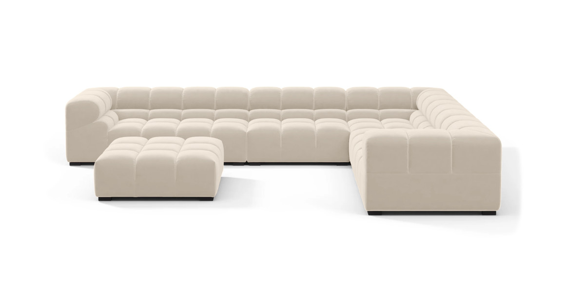 Tufted Sectional Sofa - Large Right Corner