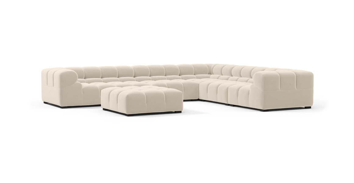 Tufted Sectional Sofa - Large Right Corner