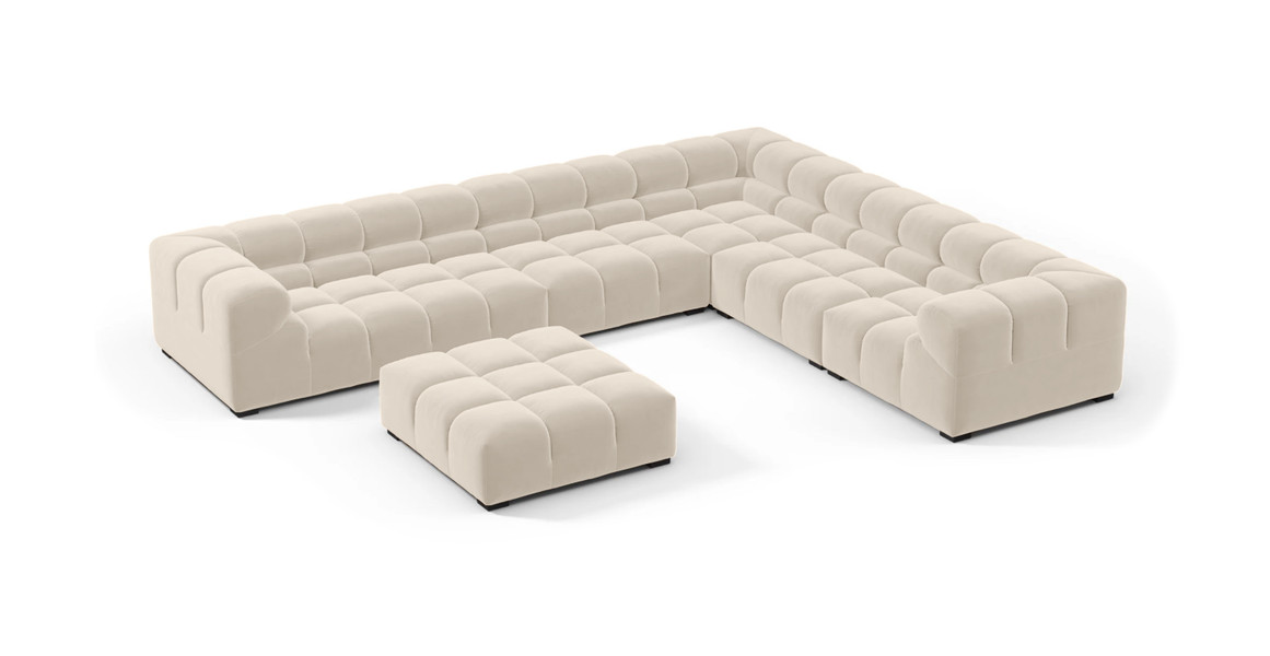 Tufted Sectional Sofa - Large Right Corner