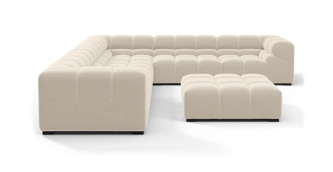 Tufted Sectional Sofa - Large Right Corner