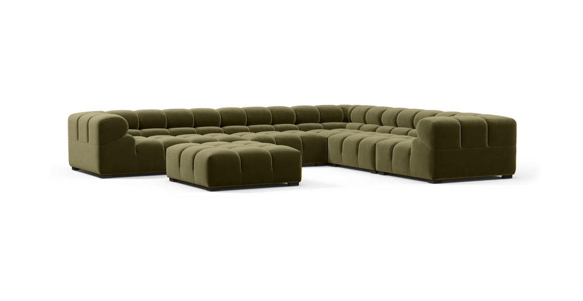 Tufted Sectional Sofa - Large Right Corner
