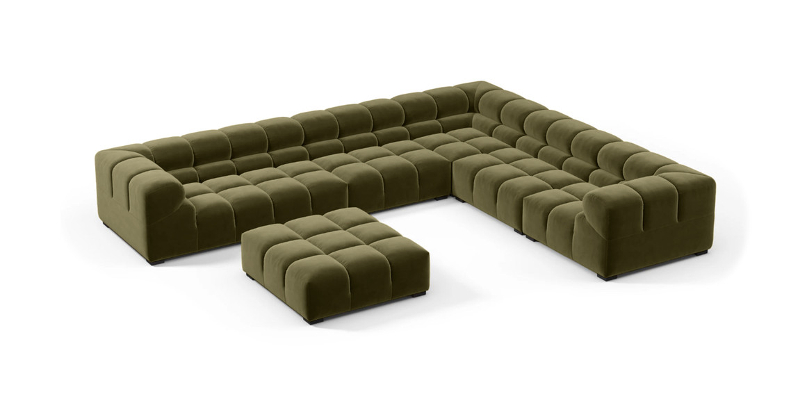Tufted Sectional Sofa - Large Right Corner